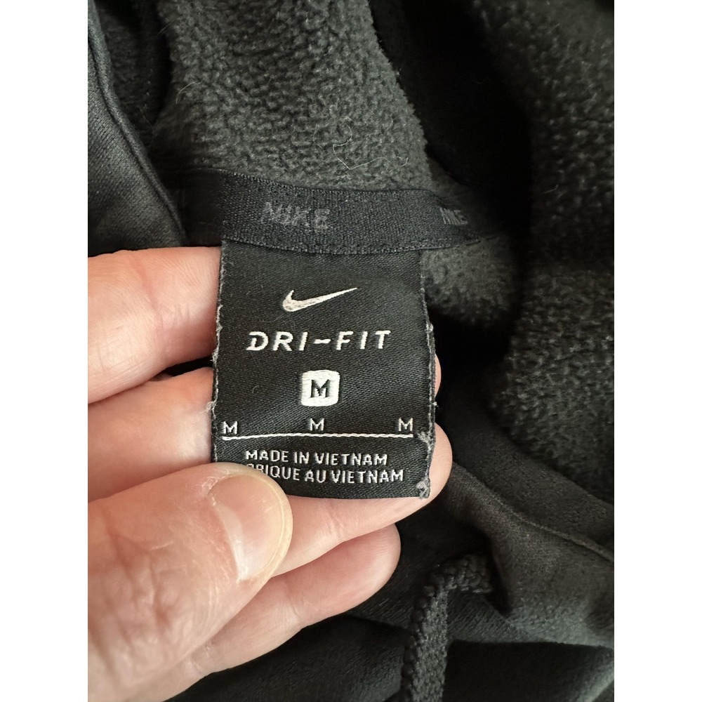 Nike Hoodie Mens Medium Gray Dri-FIT Pullover Fleece Camo Swoosh Sweatshirt - Picture 3 of 9